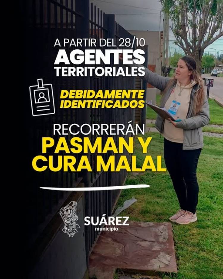 ¡Los agentes territoriales llegan a Pasman y Curamalal